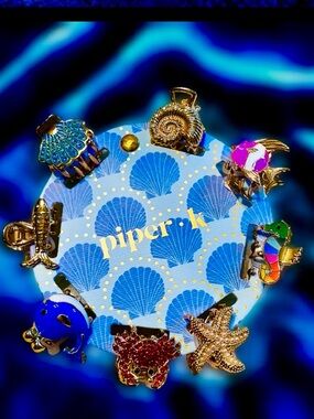 Hair Clips Piper Colorful Sea Creature Hair Clip Set - Blue, Gold & Multi NWT